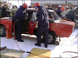18 февраля 2011 года  соревнования по проведению аварийно-спасательных работ при ликвидации последствий дорожно-транспортных происшествий